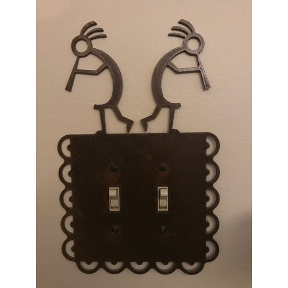 KOKOPELLI UNIQUE Light Switch Plate Hand Cut Custom Made Switch Cover Brass - Picture 7 of 7